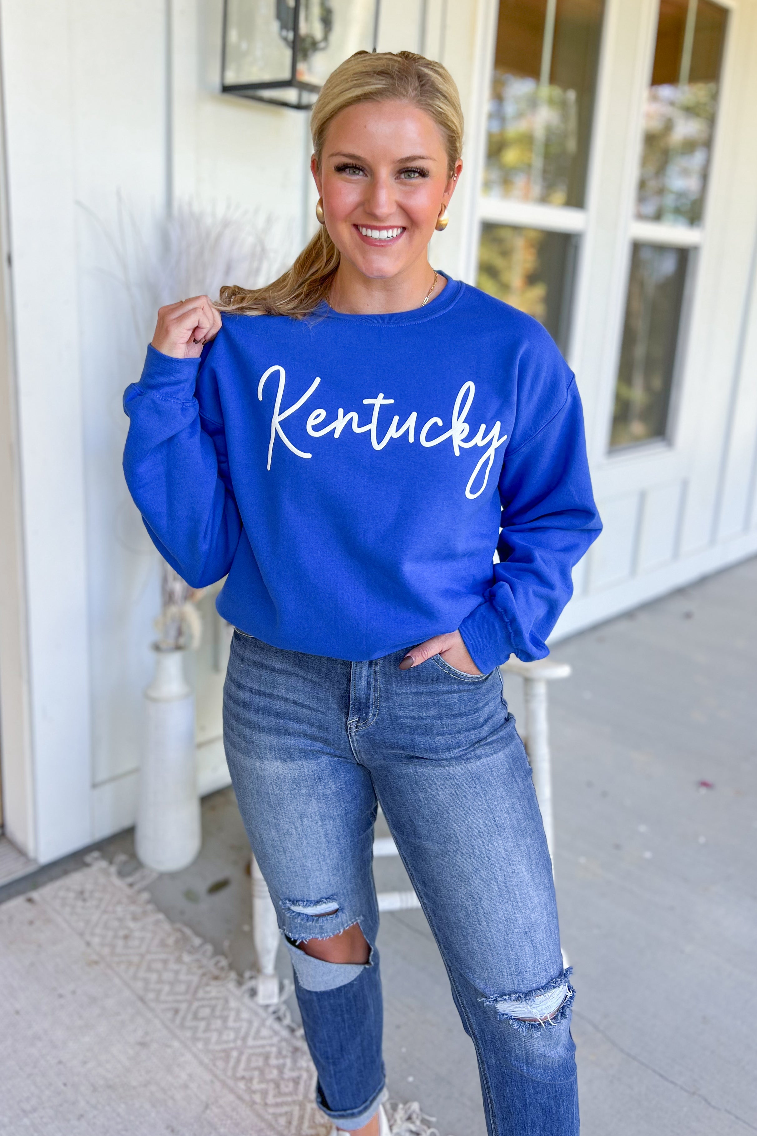 Kentucky Long Sleeve Crew Neck Graphic Sweatshirt [S~2x] - Be You Boutique