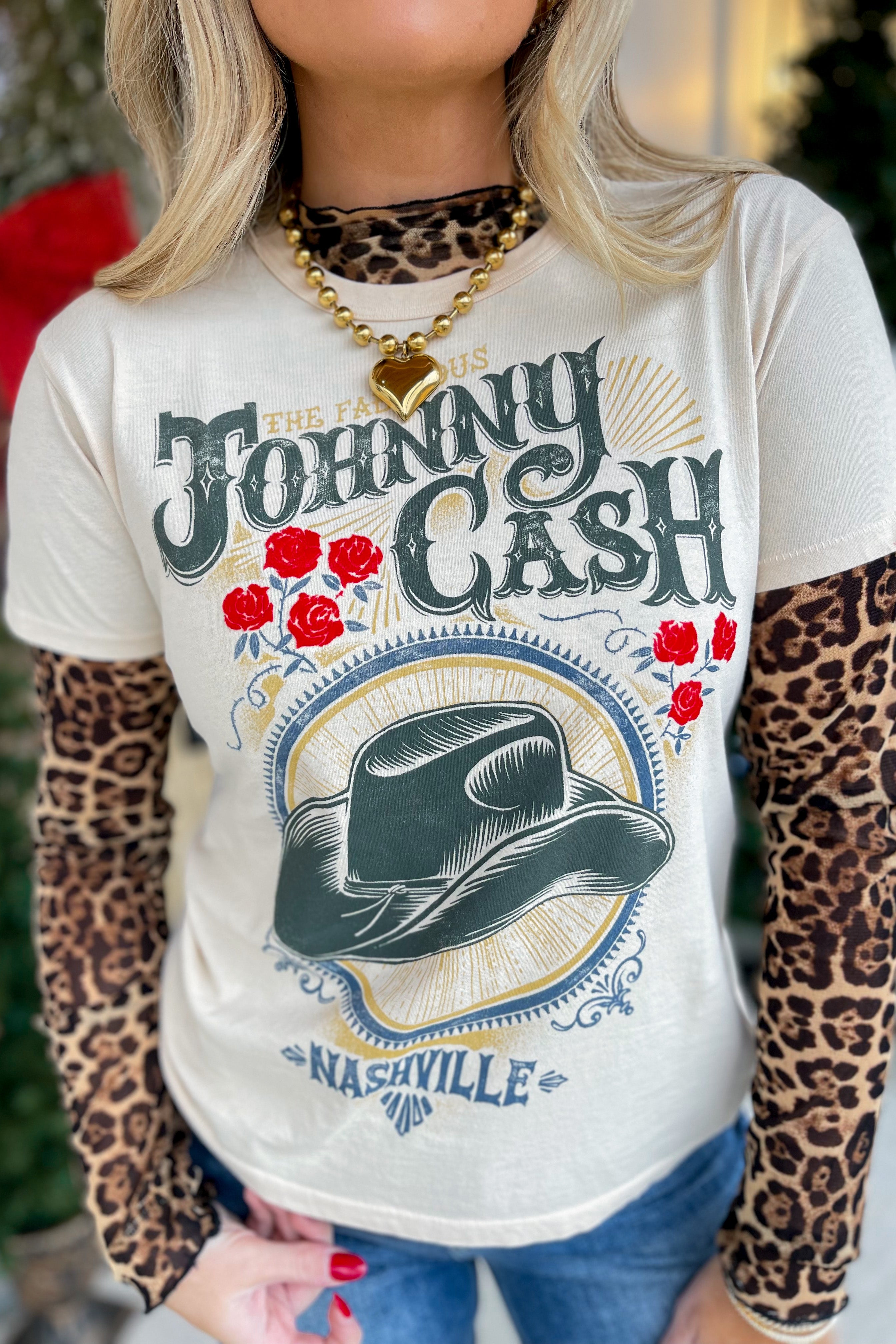 Daydreamer Johnny Cash The Fabulous Ringer Tee - Be You Boutique