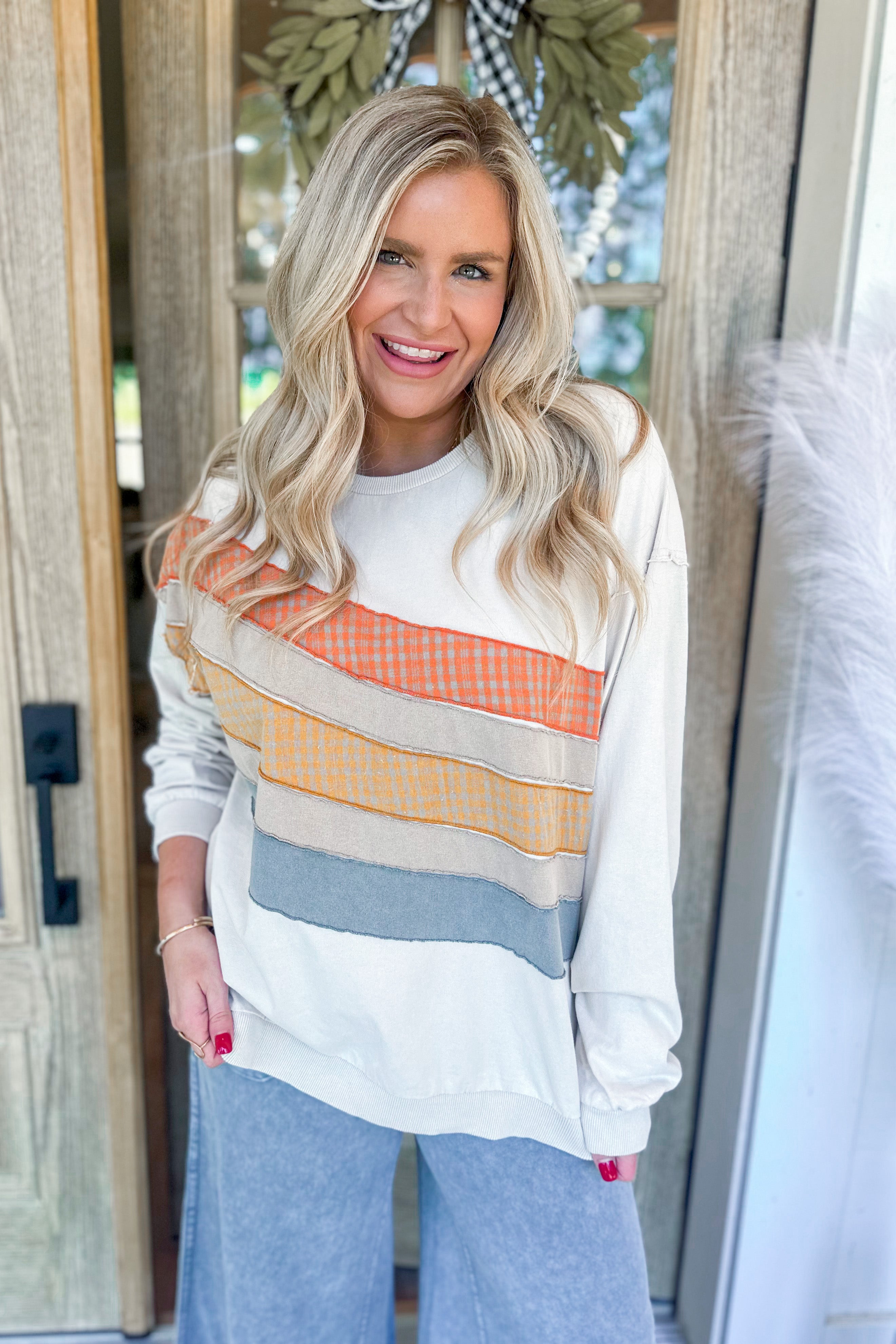 Montgomery Long Sleeve Color Mix Knit Pullover - Be You Boutique