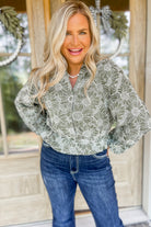 Brooklyn Sunflower Embroidered Long Sleeve Blouse Top - Be You Boutique