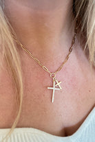 Treasure Jewels Double Cross Necklace - Be You Boutique