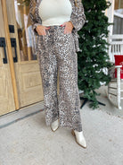 Fancy Animal Print Wide Leg Pant - Be You Boutique