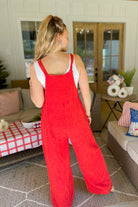 Cherry Effortless Mineral Washed Gauze Overall Bottoms - Be You Boutique