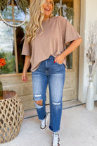 Risen Kendra High Rise Distressed Relaxed Jeans - Be You Boutique