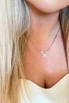 Treasure Jewels Crystal Butterfly Charm Necklace - Be You Boutique