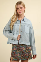 Ariana Oversized Long Sleeve Denim Jacket - Be You Boutique