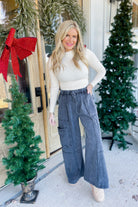 Mike Mineral Washed Terry Knit Pant Bottoms - Be You Boutique