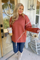 Jenna Long Sleeve Mock Neck Sweater - Be You Boutique