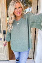 Kori Half Sleeve Inside Out Lightweight Sweater Top - Be You Boutique