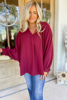 Lucas V Neck Casual Flowy Top - Be You Boutique