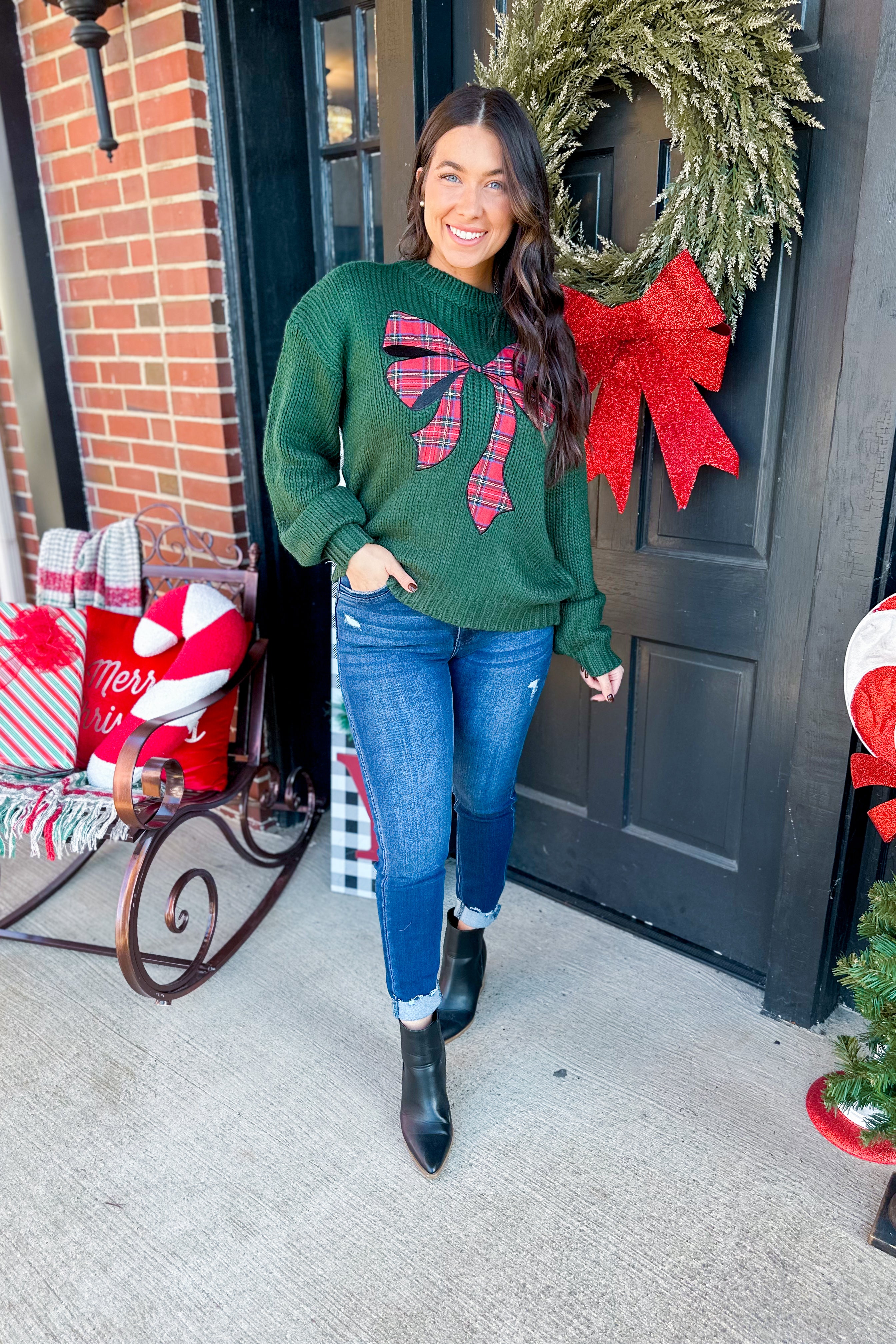 Happy Holidays Long Sleeve Christmas Sweater - Be You Boutique