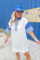 Olan Collared Half Sleeve Dress - Be You Boutique