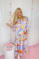 Deanna Floral Print Bubble Sleeve Tiered Maxi Dress - Be You Boutique