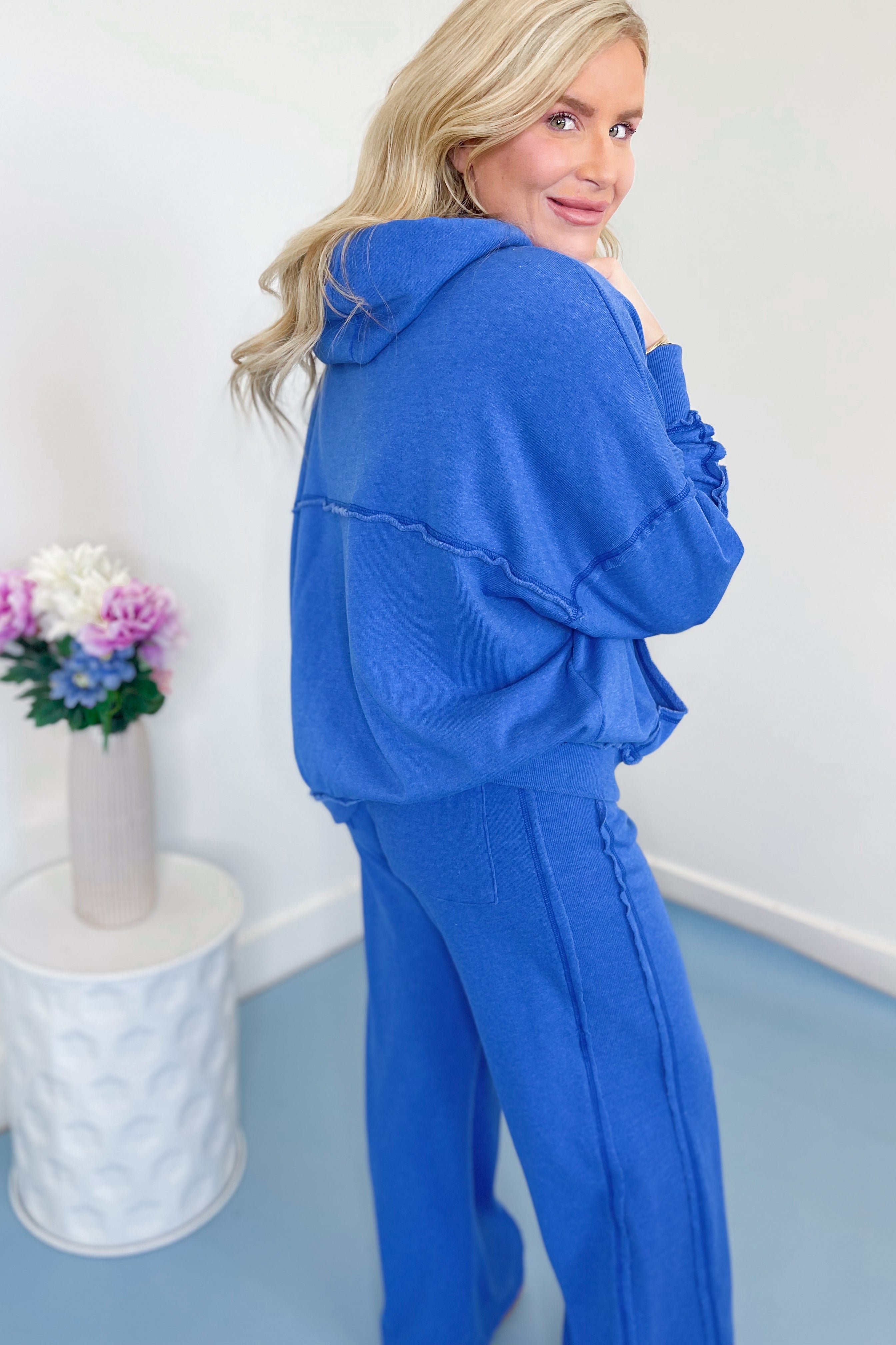 Randy Hoodie Sweatshirt and Wide Leg Pant Set - Be You Boutique