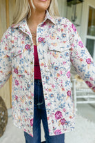 Penn Floral Quilted Oversized Button Down Jacket [S-3X] - Be You Boutique