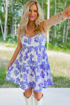 Penn Floral Tiered Ric Rac Detail Dress - Be You Boutique