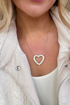 Treasure Jewels Heart Outline Gold Necklace - Be You Boutique