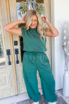 Jay Round Neck Sleeveless Jumpsuit - Be You Boutique