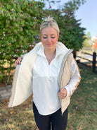 Dennis Zip Up High Collar Sleeveless Quilted Vest - Be You Boutique