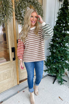 Clark Striped Knit Color Block Pullover - Be You Boutique