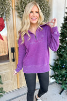 Isabella Long Sleeve Half Zip Pullover - Be You Boutique