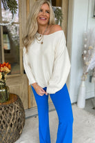 Hurst Long Sleeve Boat Neck Lightweight Sweater - Be You Boutique