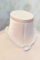 Treasure Jewels White Enamel Clip Necklace - Be You Boutique