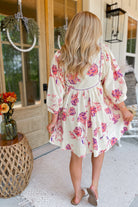 Grayson Floral Print V Neck Dress - Be You Boutique