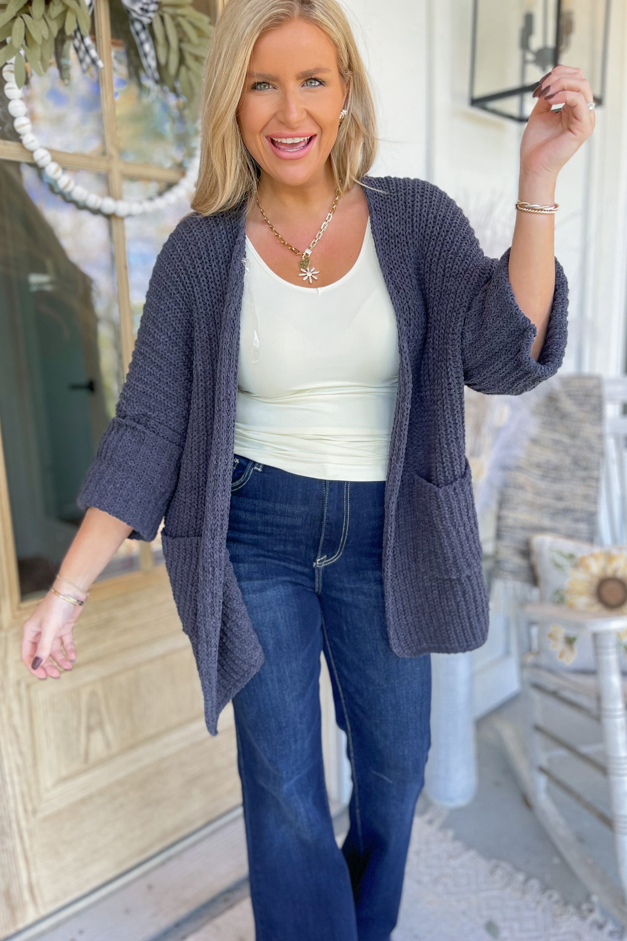 Ruth Long Sleeve Supe Soft Roomy Fit Cardigan - Be You Boutique