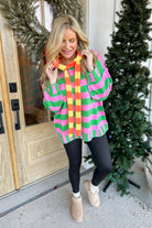 Candy Multi Stripe Long Sleeve Loose Fit Pullover - Be You Boutique