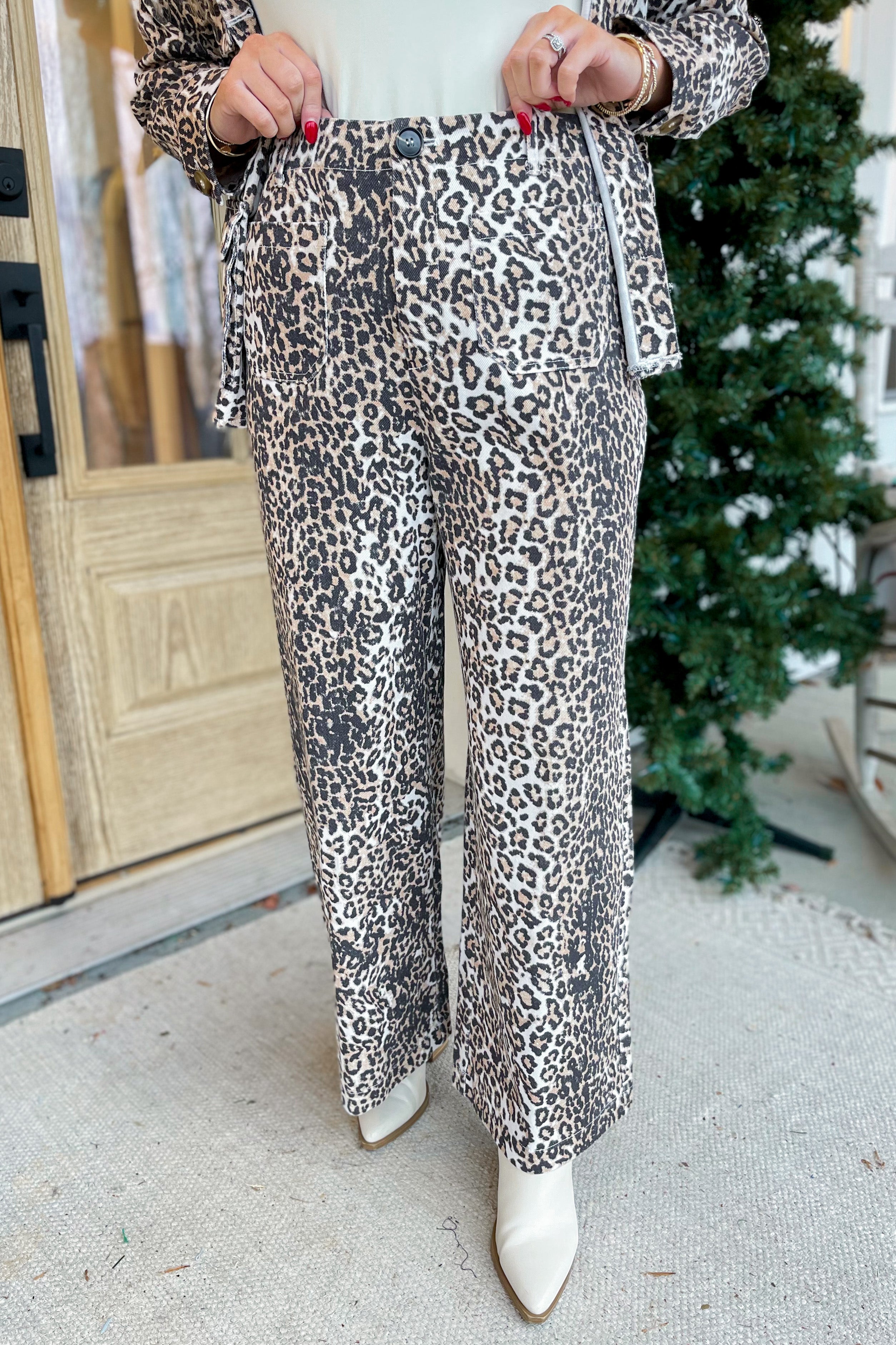 Fancy Animal Print Wide Leg Pant - Be You Boutique