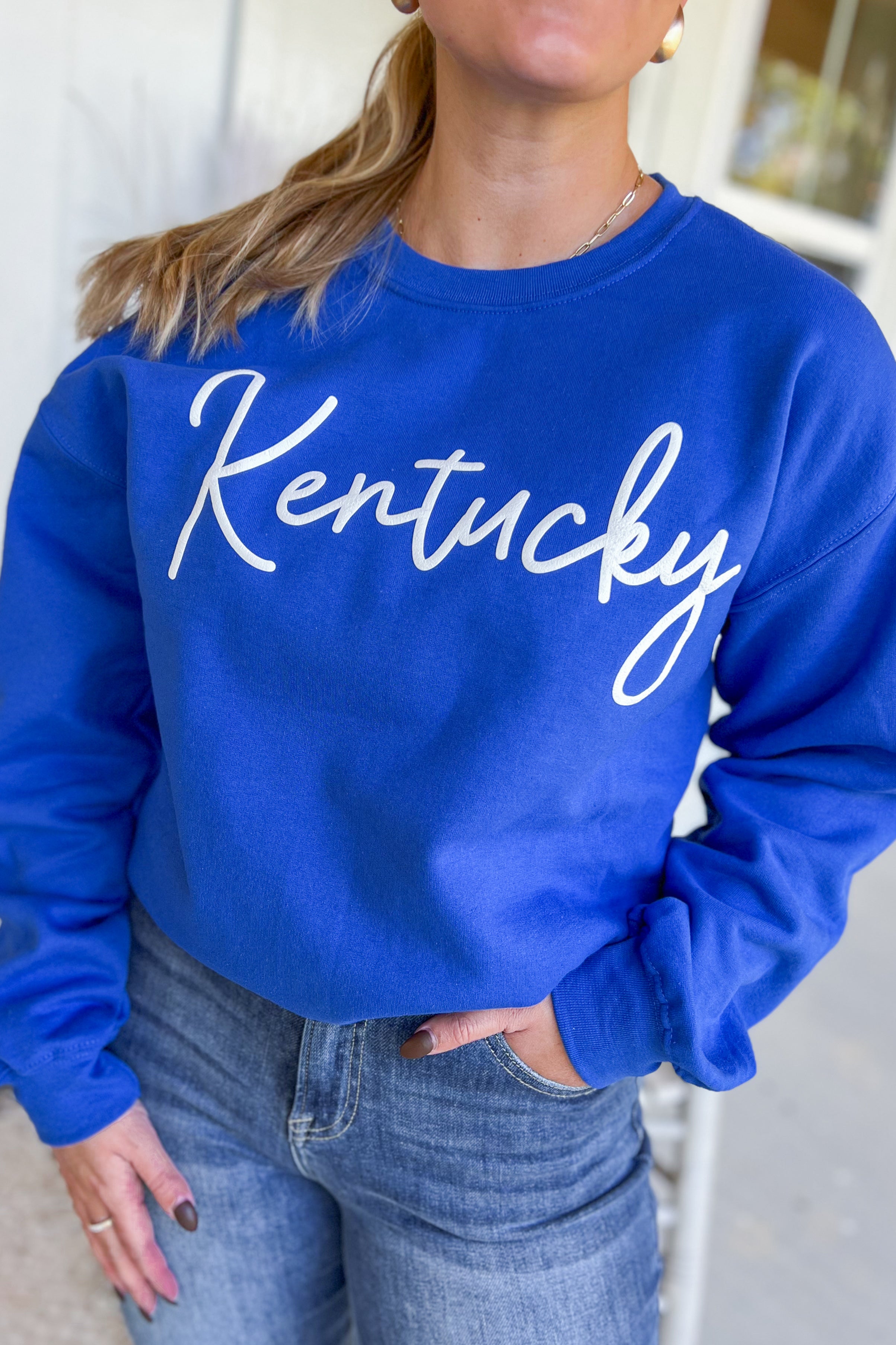 Kentucky Long Sleeve Crew Neck Graphic Sweatshirt [S~2x] - Be You Boutique