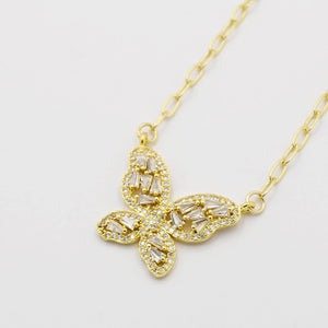 Treasure Jewels Crystal Butterfly Charm Necklace - Be You Boutique