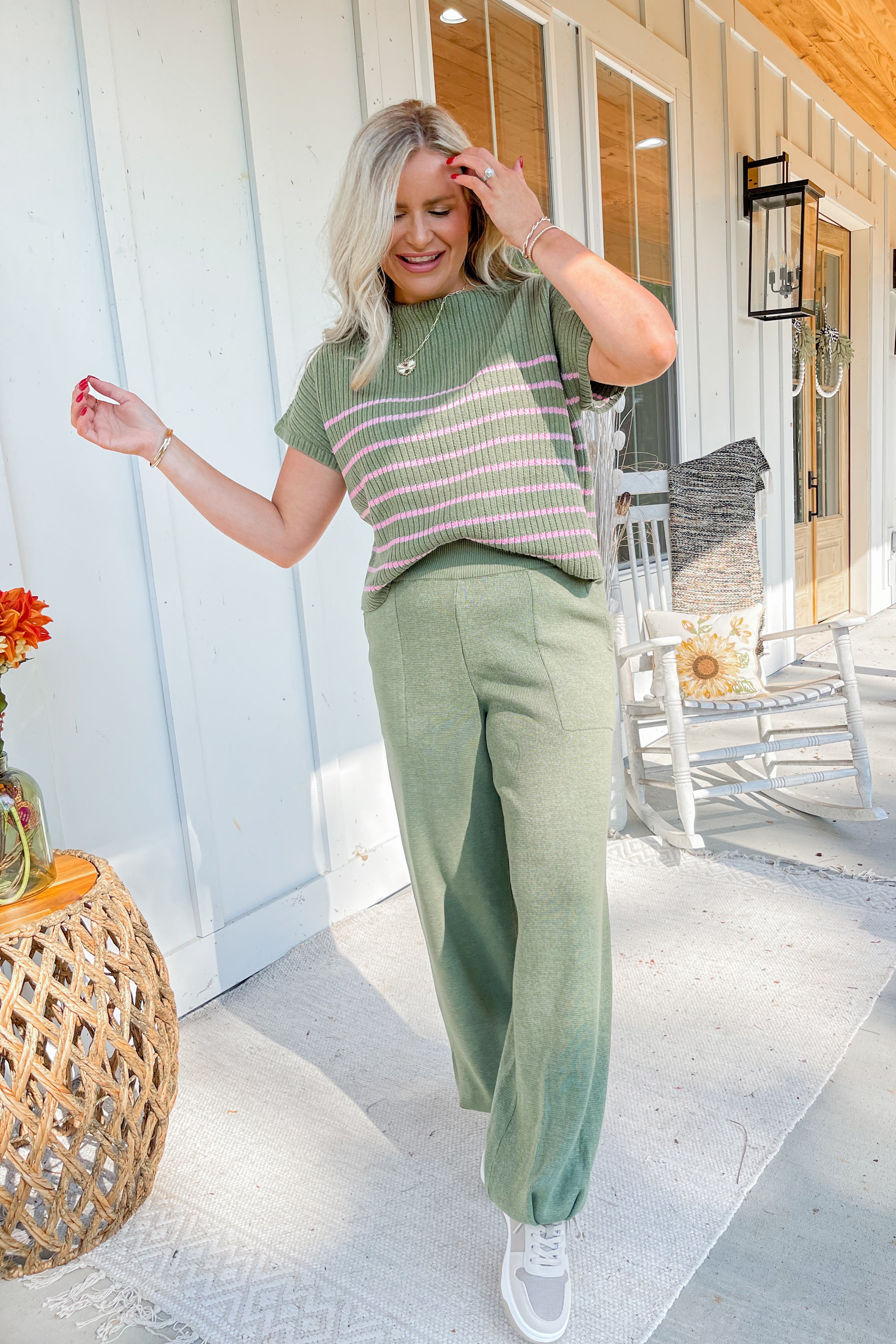 Lottie Knit High Elastic Waist Joggers - Be You Boutique