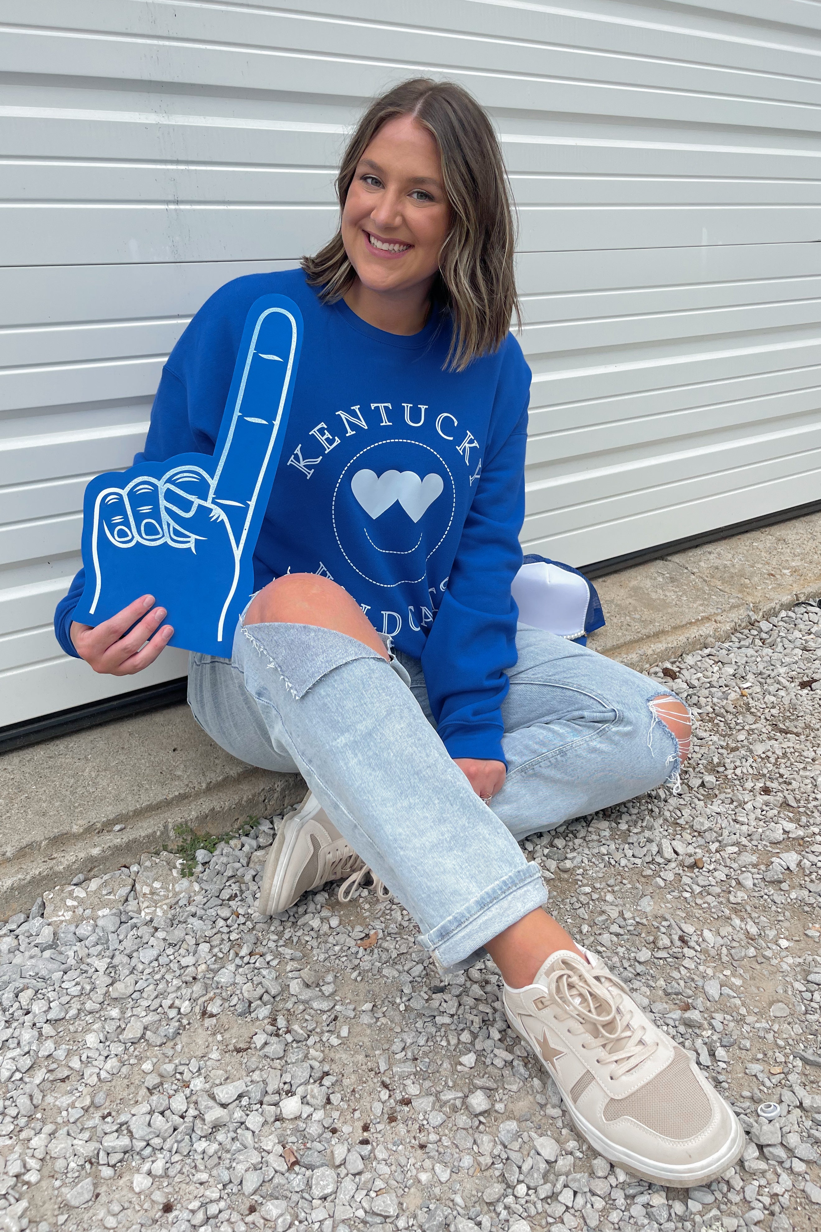 Happy To Love Kentucky Long Sleeve Graphic Sweatshirt - Be You Boutique