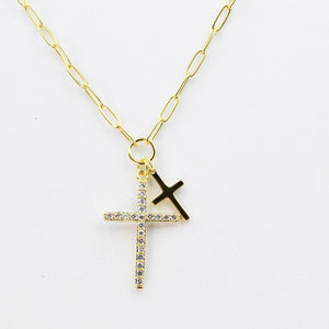 Treasure Jewels Double Cross Necklace - Be You Boutique