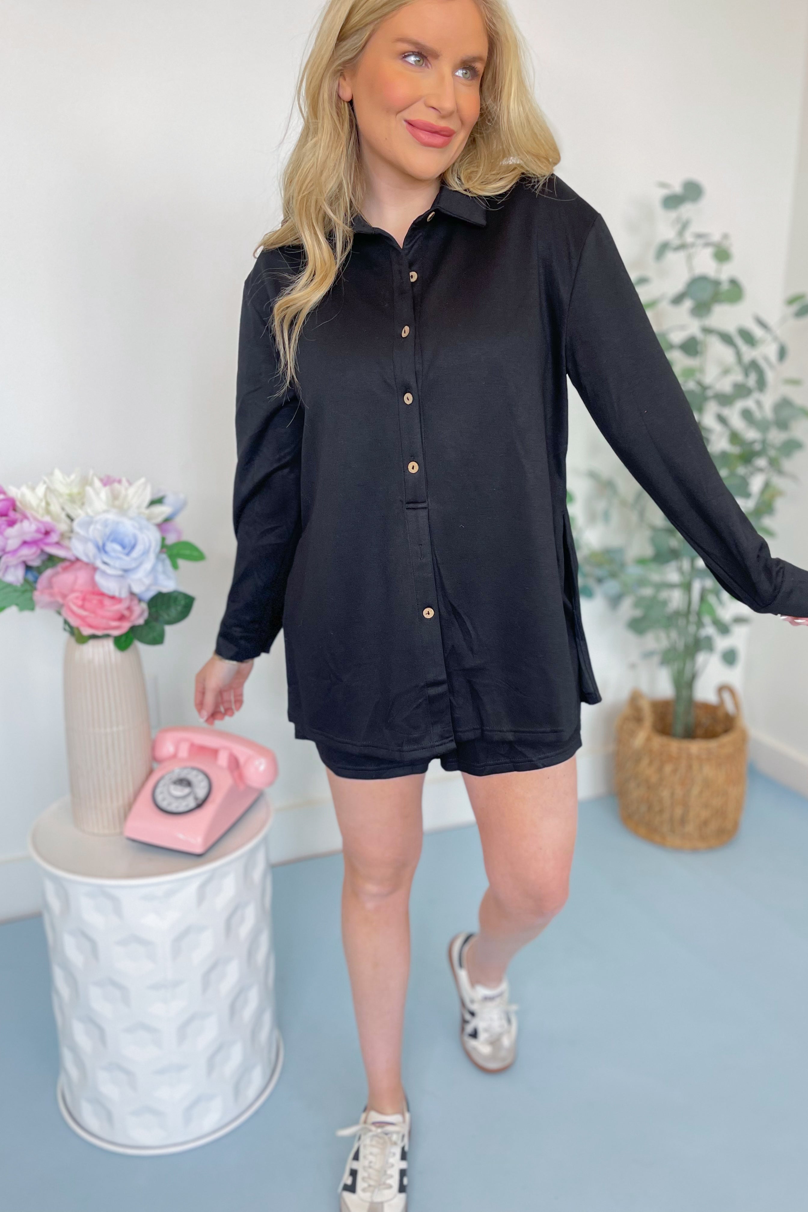 Lindsey Button Down Romper - Be You Boutique