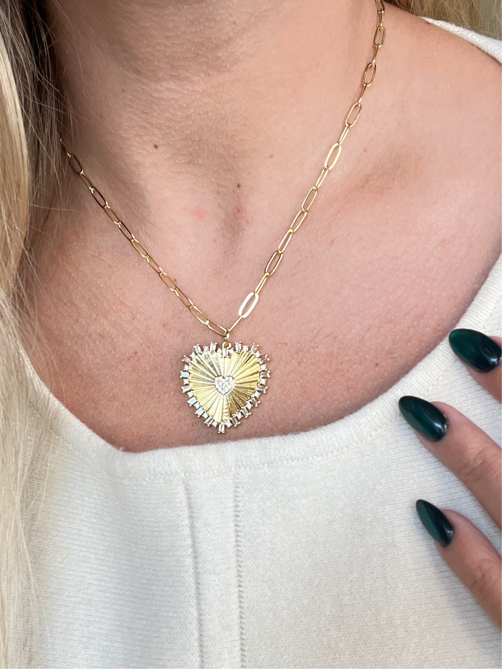 Treasure Jewels Mama Heart Gold Necklace - Be You Boutique