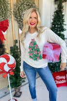 Christmas Tree Bow Long Sleeve Graphic Tee - Be You Boutique