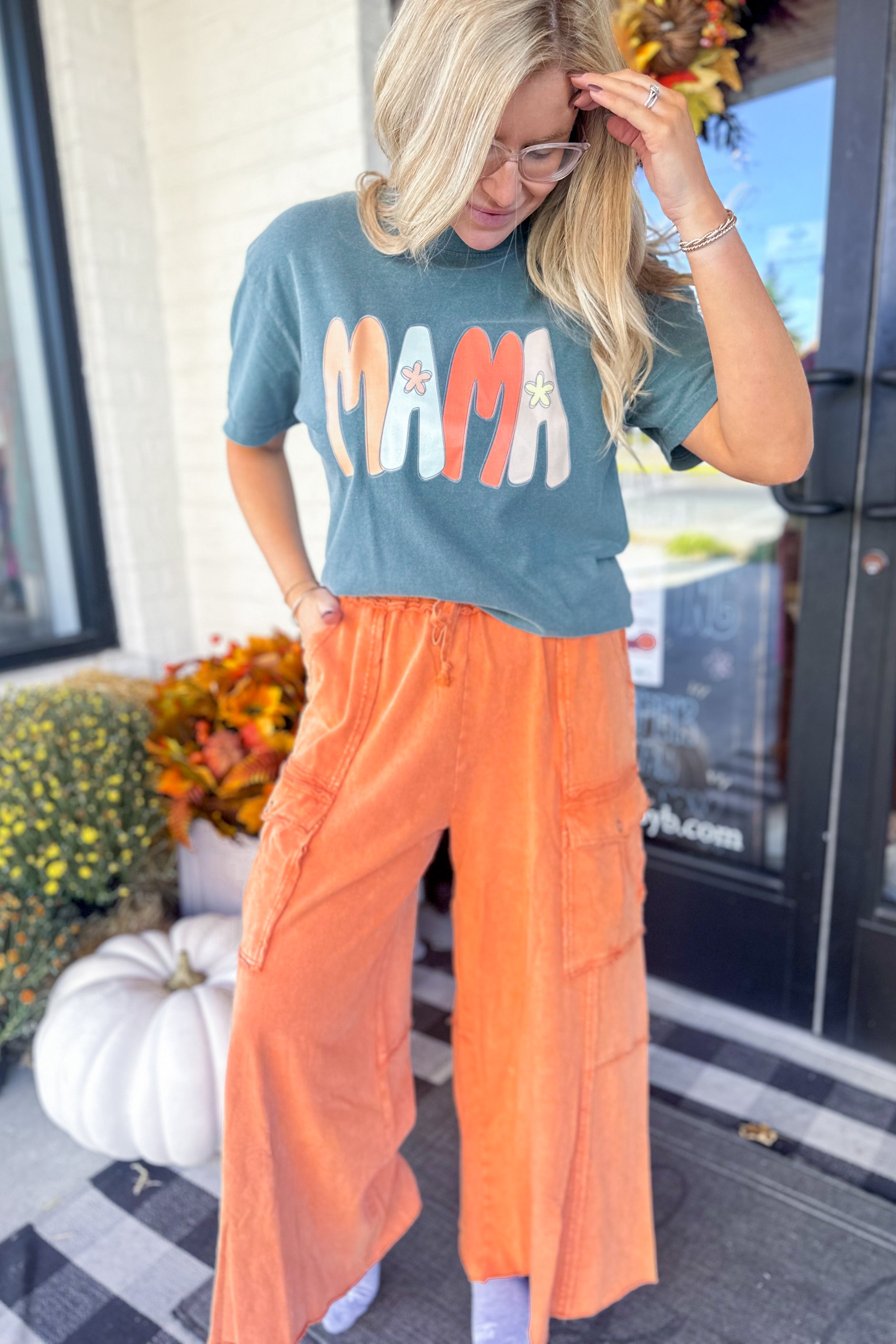 Fall MAMA Flower Short Sleeve Graphic Tee [S-3X] *FINAL SALE* - Be You Boutique