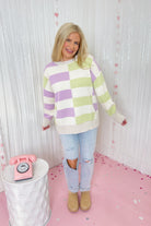 Sophia Poly Color Block Stripe Loose Fit Sweater - Be You Boutique