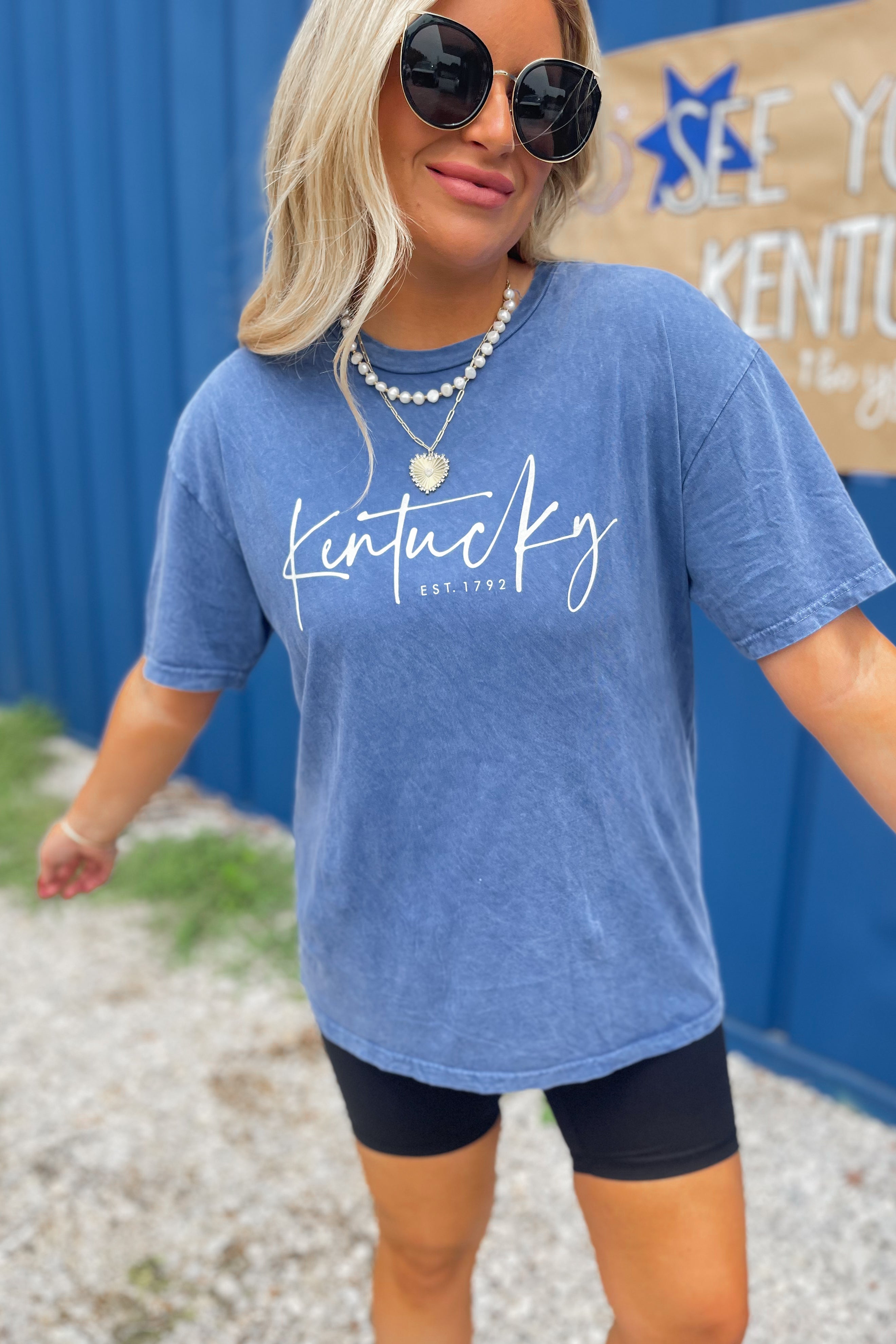 Kentucky Est 1792 Mineral Washed Graphic Tee - Be You Boutique