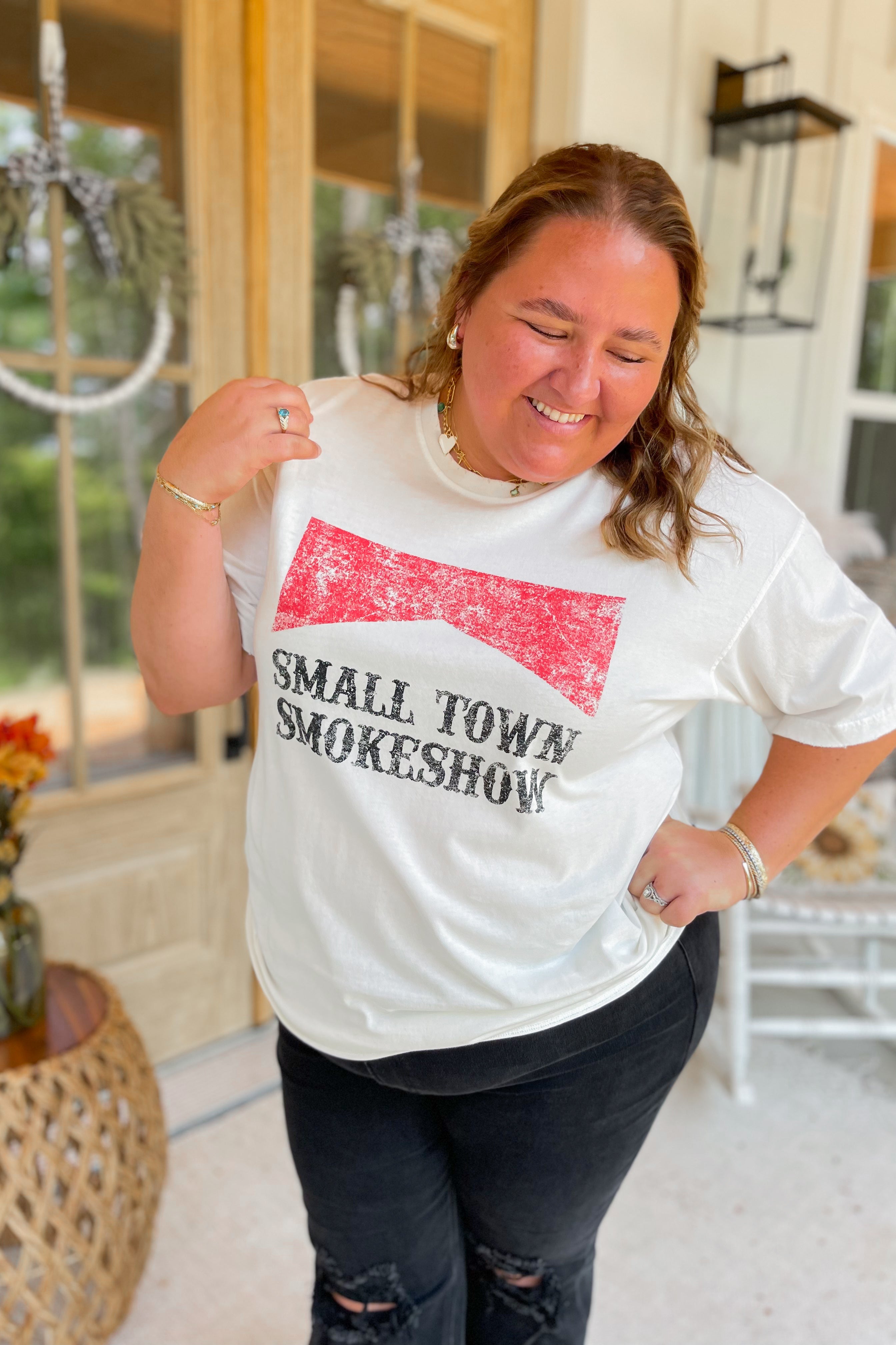 Small Town Smokeshow Vintage Graphic Tee - Be You Boutique