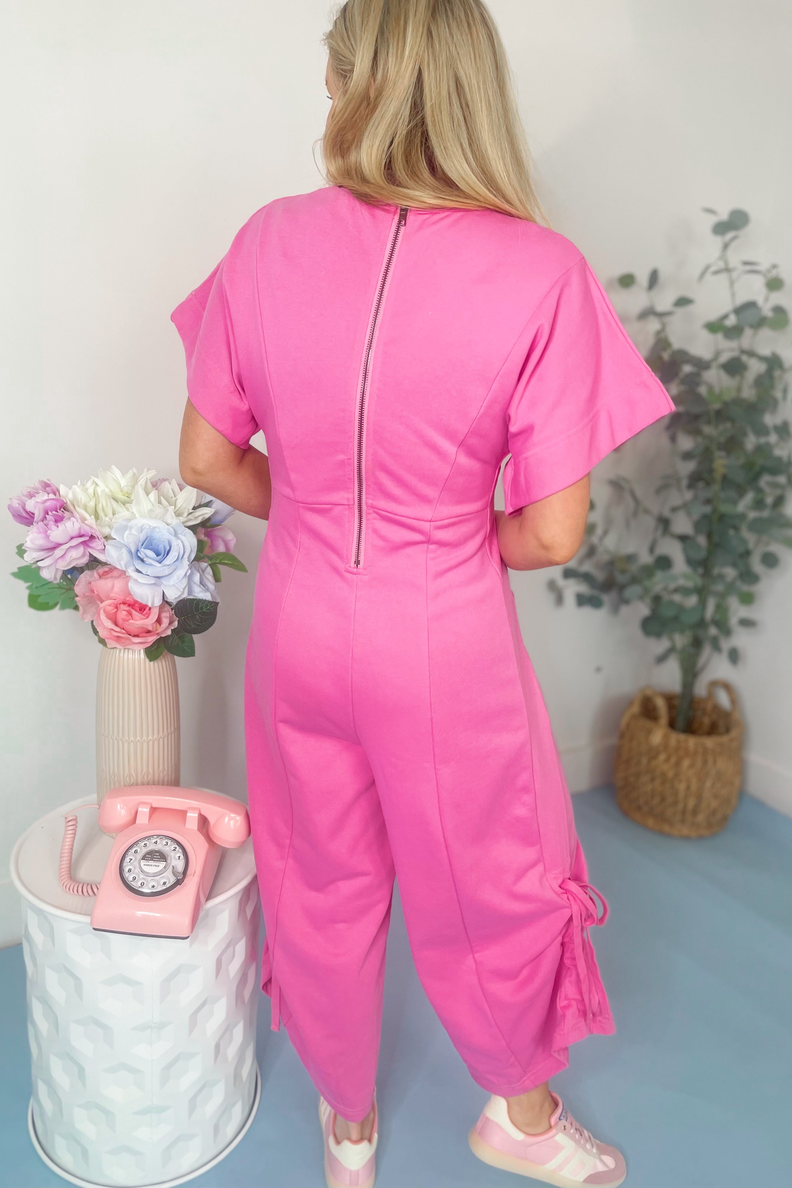 Lexy Bubblegum Front Pocket Jumpsuit - Be You Boutique