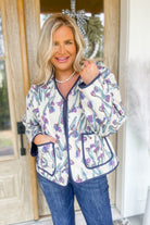 Jason Quilted Long Sleeve Contrast Trim Jacket - Be You Boutique