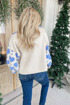 Rosie Textured Heart Pattern Loose Fit Sweaters - Be You Boutique