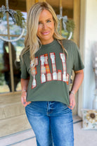 Franny Fall Plaid Short Sleeve Graphic Tee - Be You Boutique