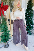 Mike Mineral Washed Terry Knit Pant Bottoms - Be You Boutique