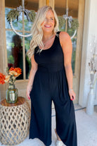 Dakota Ribbed Scoop Neck Sleeveless Jumpsuit - Be You Boutique