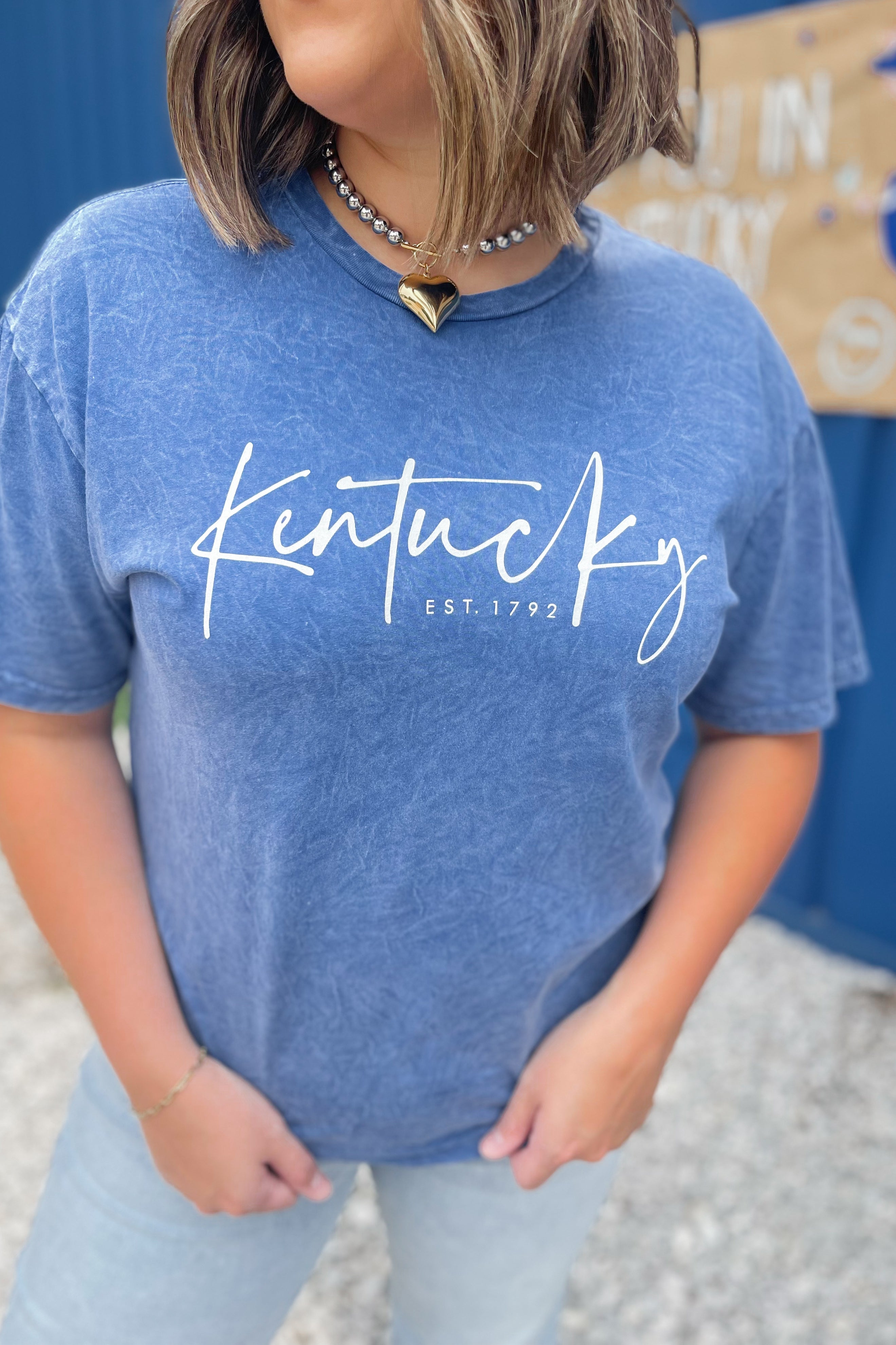 Kentucky Est 1792 Mineral Washed Graphic Tee - Be You Boutique